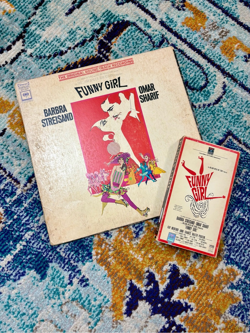 VTG 1968 Funny Girl Vinyl Album & VHS Set - Barbra Streisand